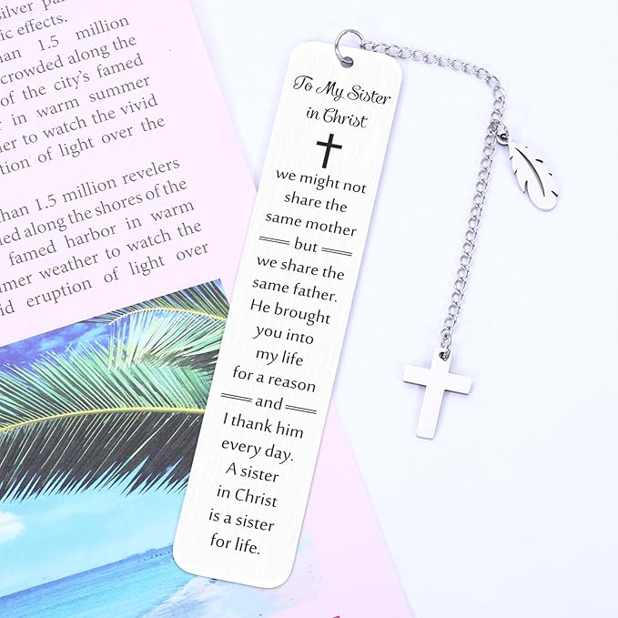 Sister in Christ Gifts, Secret Sister Gifts for Women Christian, Sister Birthday Gifts, Christian Sister Bookmark, Religious Gifts for Women Sisters, Faith Based Gifts, Big Sister Gifts for Girls
