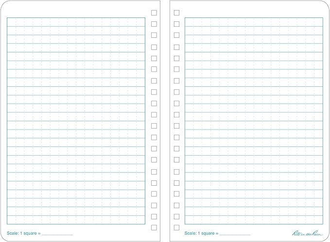 Rite in the Rain Weatherproof Side Spiral Notebook, 4.625" x 7", Yellow Cover, Universal Pattern, 3 Pack (No. 373L3)