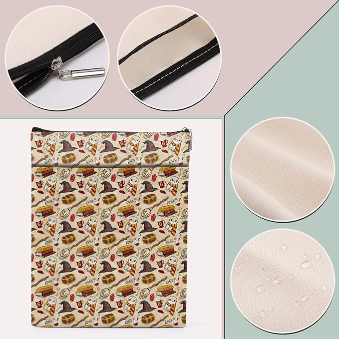 Magic Stuff Magic Owl Book Sleeve Book Cover Book Lovers Gifts Book Club Gifts Wizard Book Protector Book Gifts for Readers Women Her Magic Movie Fans Bibliophile Bookworm Graduation Birthday Gifts