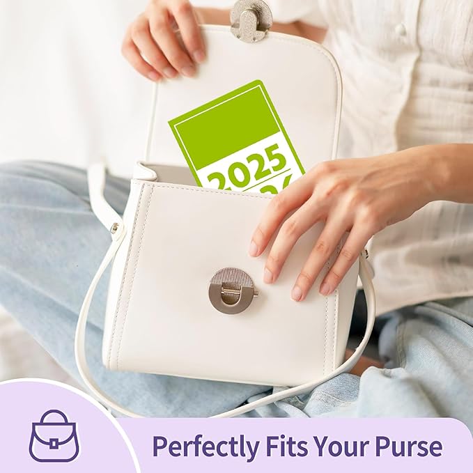 Large Print Calendar 2025 - Deluxe 2025-2026 Large Print Easy To Read Pocket Planner 2 Year Calendar Bundle with Over 100 Calendar Stickers (Low Vision Gifts, Office Supplies)