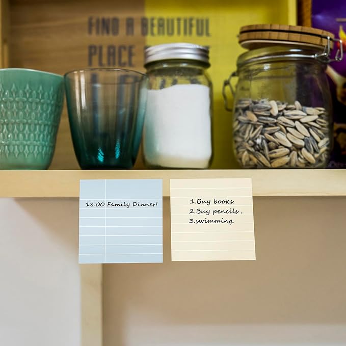 Post it Notes 3x3 Cute and Aesthetic Sticky Notes Planner Notepad - 450 Sheets - Desk Accessories for School, Office, and Home - Ideal Gifts for Teachers, Women, and Coworkers (Minimalist)