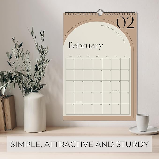 Aesthetic 2025-2026 Wall Calendar - Runs from January 2025 Until July 2026 - The Perfect Wall Hanging Calendar Planner for Easy Organizing