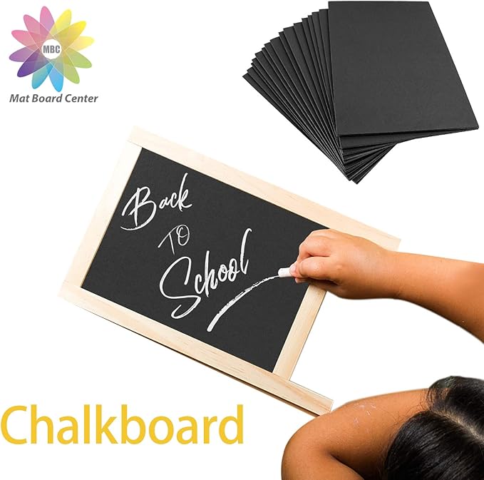 Mat Board Center, Pack of 10 Acid-Free Foam Boards, 8x10 inch Black Foam Boards, 3/16" Thick