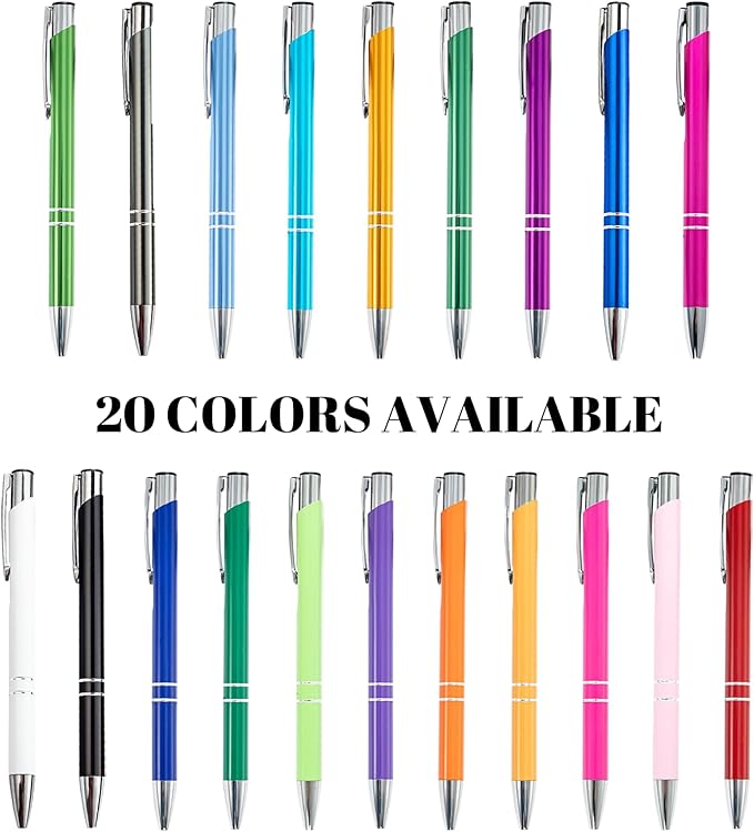 Up to 480 Pcs Personalized Pens with Name Custom Pen with Engraved Text Aluminium Black Ink Retractable Black Ballpoint Pen Customized Pens Bulk For Bussiness-Great Gift Ideas