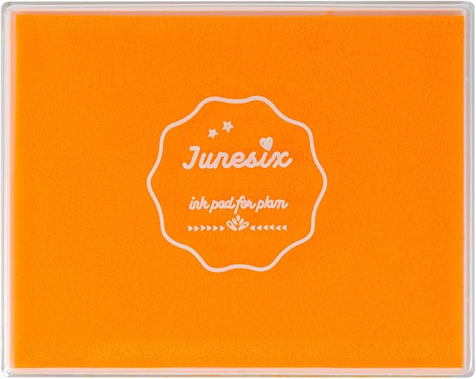 Ink Pad, 5x4'' Washable Stamp Ink Pad for Kids, Orange