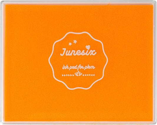 Ink Pad, 5x4'' Washable Stamp Ink Pad for Kids, Orange