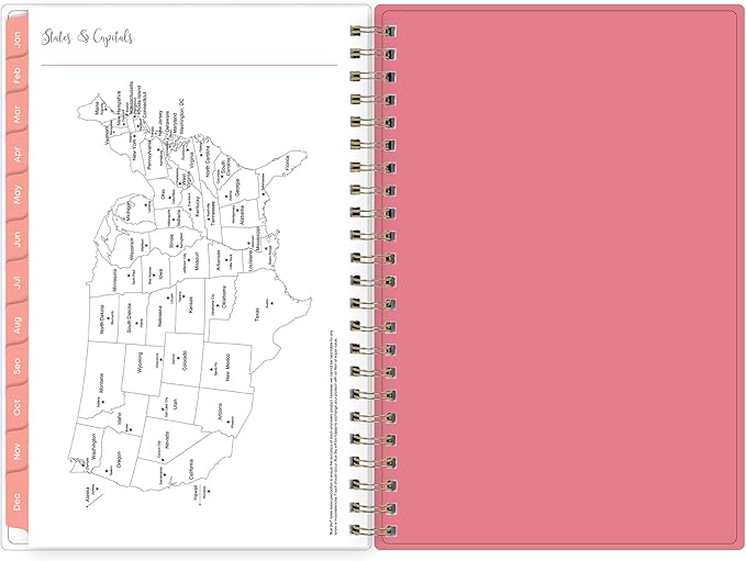 Blue Sky 2024 Weekly and Monthly Planner, January - December, 5" x 8", Frosted Cover, Wirebound, Fly By (140196-24)