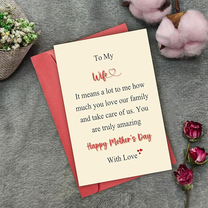 Funny Mother’s Day Card for Wife, Appreciate Card for Her, Mothers Day Gift from Husband, Happy Mothers Day Card
