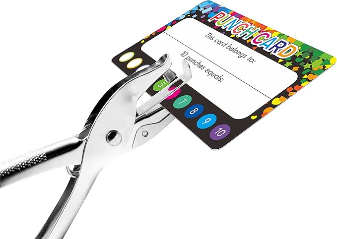 102 PCS Punch Cards, Incentive Reward Card Student Awards Loyalty Cards for Business, Classroom, Kids Behavior, Students, Teachers, 3.5” x 2”, 2 Styles