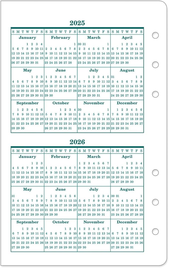FranklinCovey - Original Two Page Per Day Ring-Bound Planner (Compact, Jan 2025 - Dec 2025)