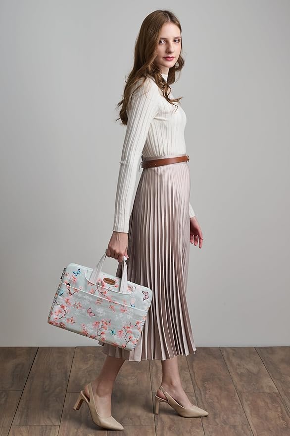 Maison d'Hermine Laptop Bag upto 15.6 inch Stain and water repellent Cotton canvas - Blossom In Spring