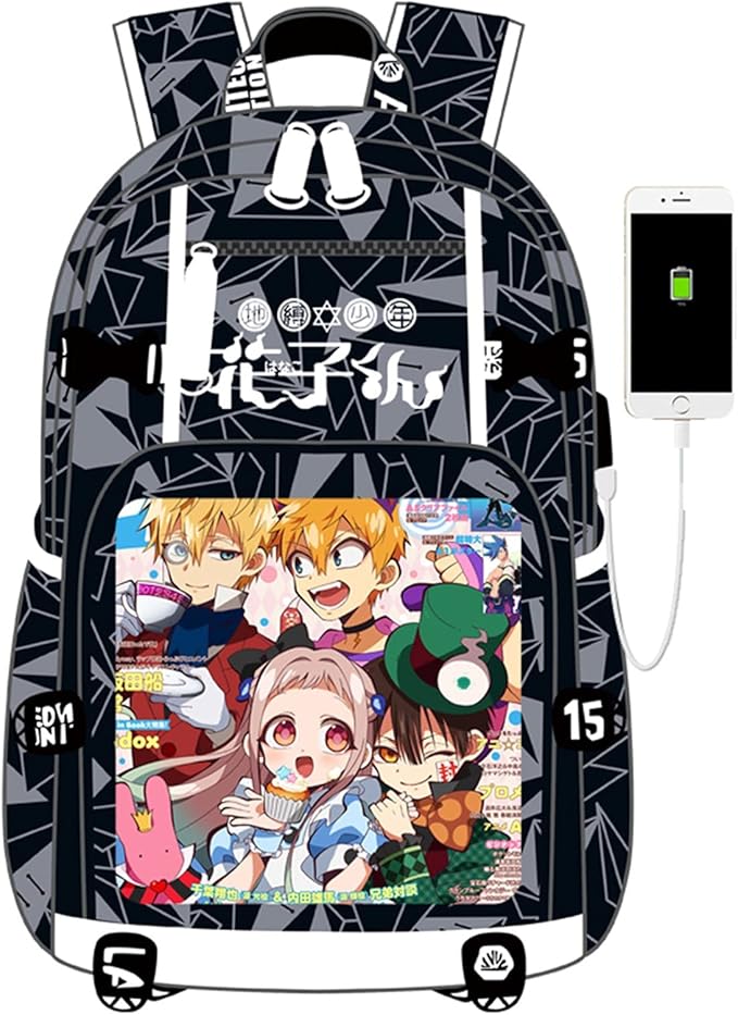 ISaikoy Anime Toilet Bound Hanako kun Backpack Satchel Bookbag Daypack School Bag Laptop Shoulder Bag Style19