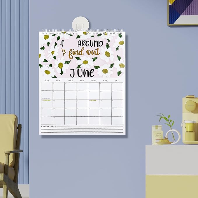 Here We Go Again 2025 Calendar, Fun Here We Go Again Calendar, Hanging Month Hanging Calendar, Match Your Witty Personality, Novelty Planning Wall Calendar Note Pads for Home Office