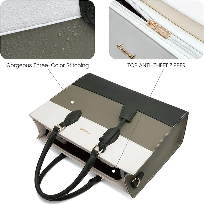 LOVEVOOK Laptop Tote Bag for Women, Work Totes Business Office Computer Briefcase with Clutch Purse