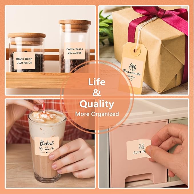 Phomemo Thermal Labels for M110/M120/M220/M150/M250/M221 Label Maker, Self-Adhesive Thermal Label 1.57"x1.18"(40x30mm),230 Labels/Roll, for Barcode,Address, Name, Small Bussiness and Home Use,Kahia