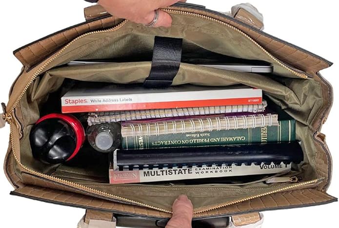 JKM and Company Alligator Compatible With Computer iPad, Laptop Tablet Rolling Tote Bag Briefcase Carryall Bag