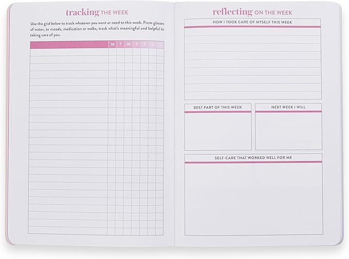 Erin Condren Self-Care Journal Petite Planner, Slim, Portable Self-Care Planner, Easy-to-Use Self-Care Prompts and Trackers for Health and Wellness