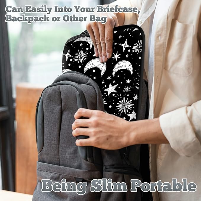 Laptop Sleeve Case Bag 13 inch, Moons Stars Slim Carrying Case Durable Handbag Travel Laptop Bag for 13 inch MacBook Air M3/M2/Pro M2/ 13" iPad Pro/Air M4/M2 2024