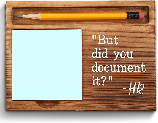 Thank You HR Sticky Note Holder, Funny Human Resources Gifts, HR Gifts for Coworkers, HR Retirement Graduation Appreciation Gifts for Women, Men, Self-Stick Note Pad Holders ZSS21