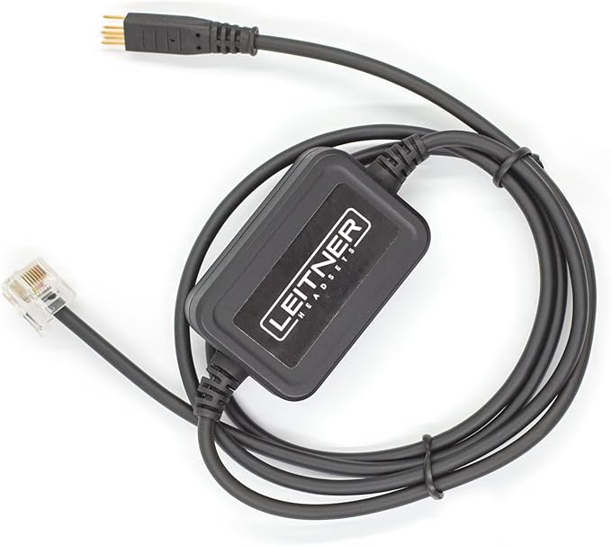 Leitner Electronic Hookswitch for Polycom Phones – Compatible with All Leitner Wireless Office Headsets