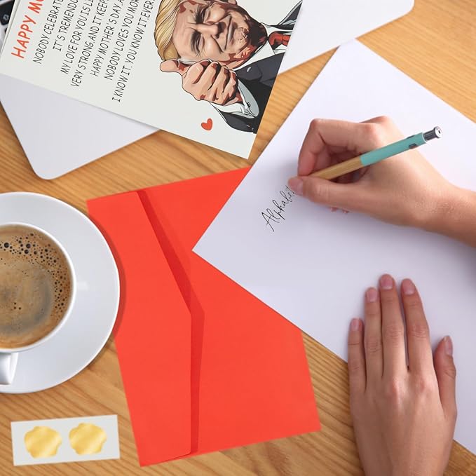 KYWYOYOU Mothers Day Card,Happy Trump Mother's Day Gifts for Him Her, Humor Mother's Day Cards Gifts, Mothers Day for Mom(2PSC).