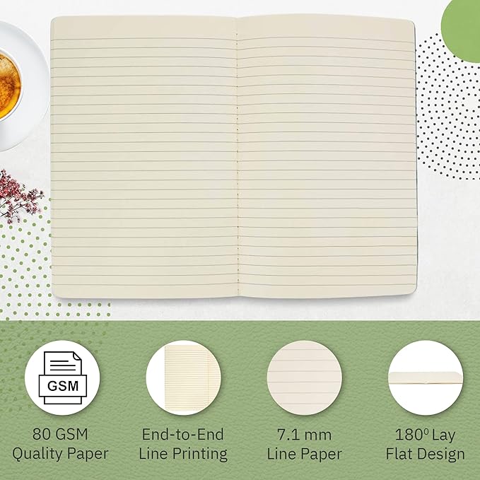 Simply Genius A5 Notebooks for Work, Travel, Business, School & More - College Ruled Notebook - Soft Cover Journal for Women & Men - Lined Note Books with 92 Pages, 5.5" x 8.3" (Gray, 30 Pack)