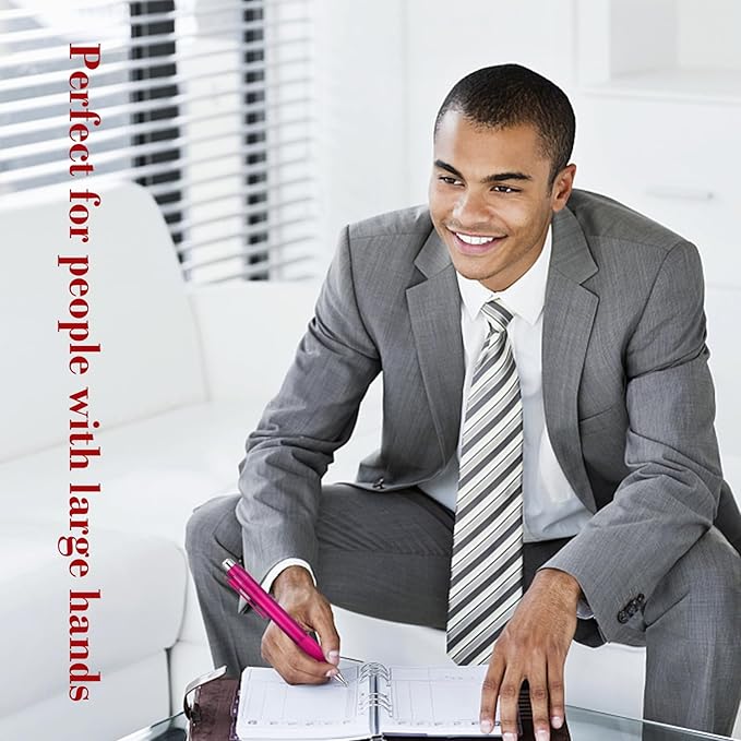 Big Pens Fat Pens Big Fat Pens - Enhanced Writing Stability for Arthritis and Elderly Easy Thick Grip 3pcs Magenta