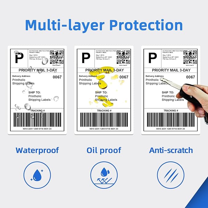 12 Rolls Die Cut Large Shipping Labels, 4.07' x 6.4', 180 Labels/Roll, Compatible with Brother QL Label Printers (QL-1050, QL-1060N, QL-1100), Replacement for Brother DK-1247