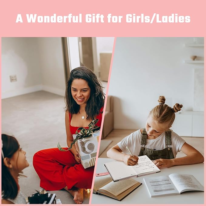 Ovesmusl Lined Journal for Women Journals for Writing 260 Pages A5 Notebooks for Work Tree of Life Hardcover Leather Diary Journals, 5.7”x8.3”, Pink