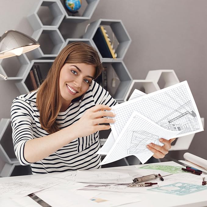 Graph Paper Bulk, 1152 Pack(Pallet), 172800 Sheets, 4x4, Pallet of Loose Leaf Paper, 8" x 10.5", Bulk Graphing Paper, 3 Hole Punched for Binder, Grid Paper, Quad Ruled Paper, 4-7 Days Transit