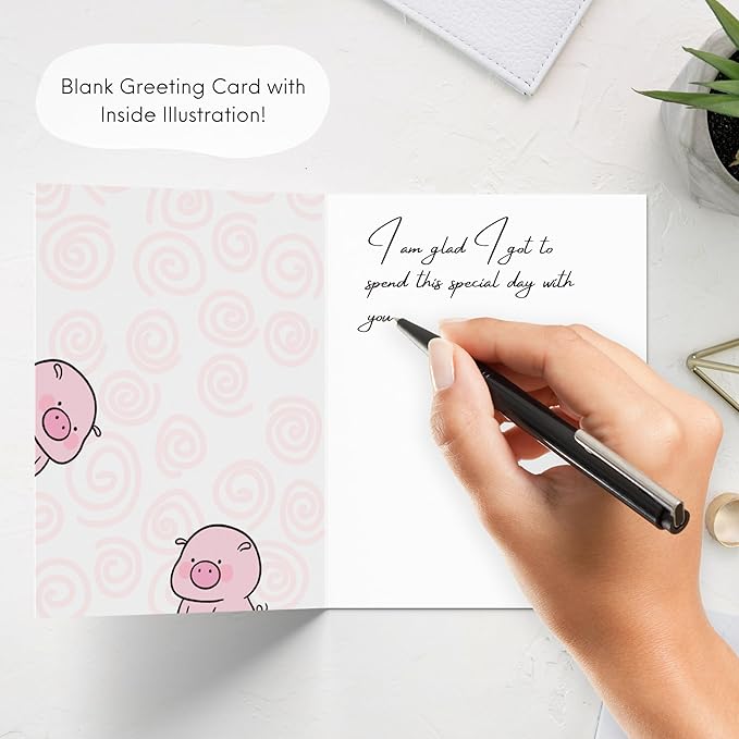 ALY LOU Cute Anniversary Card, Birthday Card for Her Him/Girlfriend Wife/Husband Boyfriend, Friendship Thank You Kawaii Greeting Card (There is nothing else, I’d rather do)