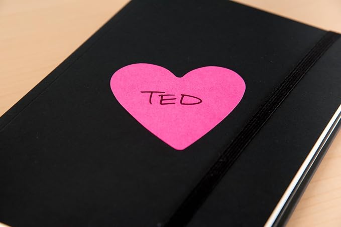 Post-it Notes, Heart Shape, Assorted Colors, 2.6x2.6 in, 2 Pads, 75 Sheets/Pad (7350-HRT)