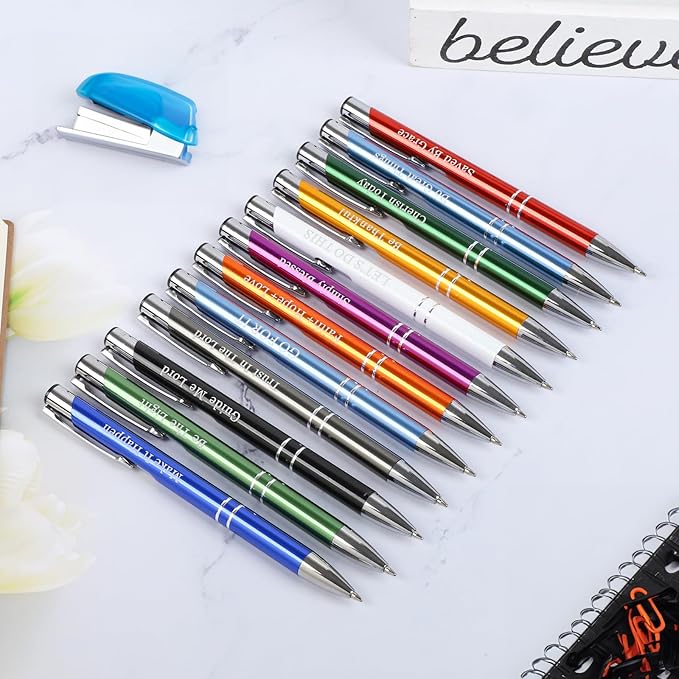 Ballpoint Pen,Fine Point Smooth Writing Pens,Kawaii Pens For Writing Journaling Taking Notes School Office Home. (Mixed Color 3, 12Pcs)
