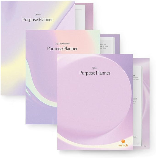 Switch Research Purpose Planner Bundle: Complete Psychologist-Backed Goal Planner Set for Developing a Life of Purpose - 3 Undated Productivity Planner Books - Guided Prompts, Techniques, and Insights
