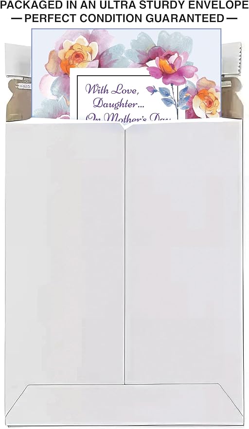 Chuck's Card-O-Rama - Mother's Day For Daughter Card - MADE in USA Greeting Card - Premium Card Stock, Envelope Included - 5" x 7.75" - Packaged in Extra Sturdy Mailer - 34071