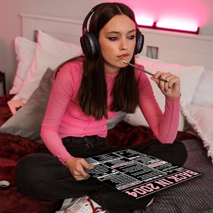 YiKaLus Cool 21st Birthday Gift Card for Him Her, Happy 21 Year Old Bday Gift Ideas for Women Men, Vintage Back In 2004 Party Decorations