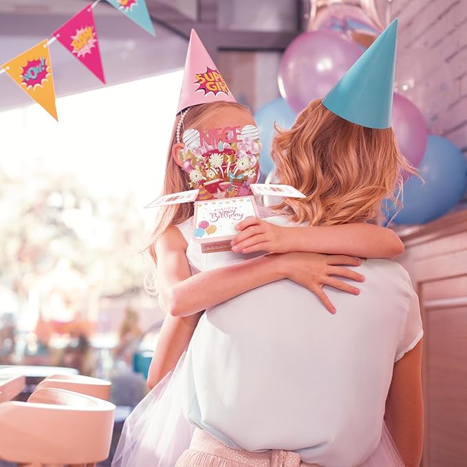 Asmallgf Happy Niece Birthday Gifts from Auntie Uncle, 3D Greeting Card for Baby Niece Adult Kid, Funny Niece Money Box for Girl Women