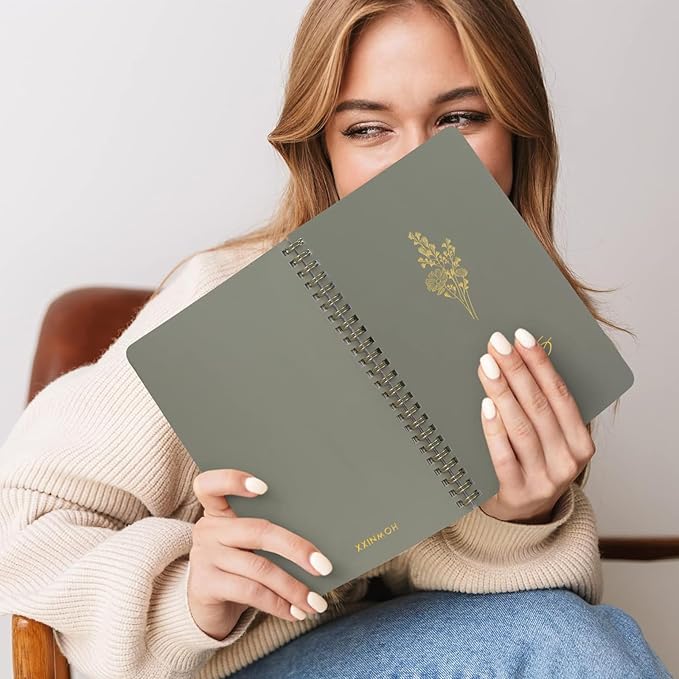 3 Packs Aesthetic Spiral Dotted Bullet Grid Journal Total 348 Pages - Premium Acid-Free Paper 120 gsm Thick Paper, Dot Grid Notebook, 5.8'' × 8.3'' - Morandi Color's Cover