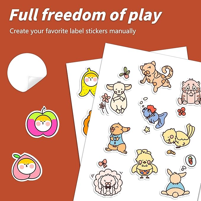 Matte Printable Vinyl Sticker Paper for Inkjet & Laser Printer - 30 Sheets - 8.5" x 11" - Waterproof, Dries Quickly Vivid Colors