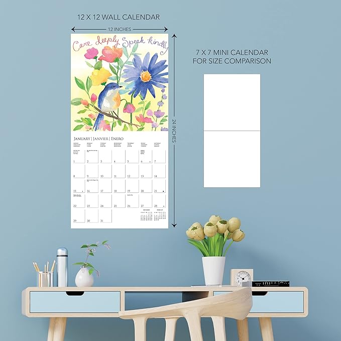 Graphique 2023 Live Love Laugh Wall Calendar | 12” x 12” | Thick Paper | Home & Office Organizer | Large Monthly Grid | 3 Languages & Marked Holidays | 4 Month Preview Page for 2024…