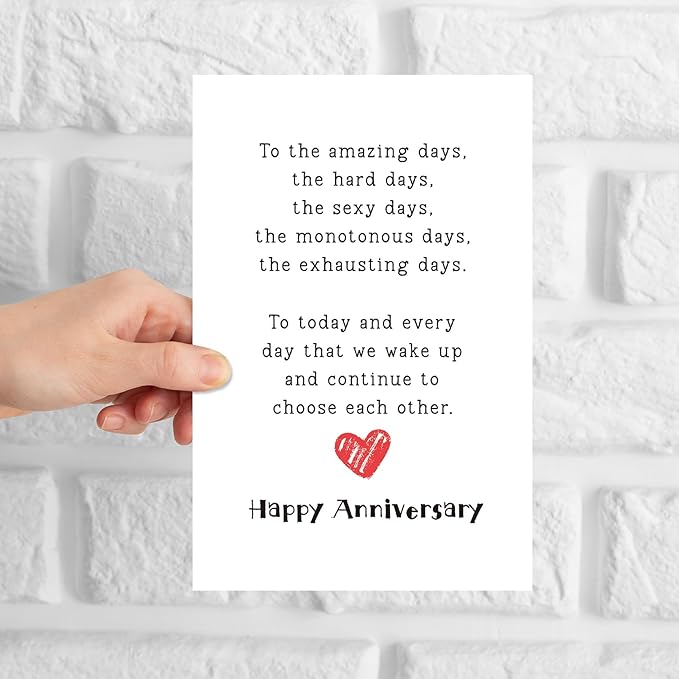 Happy Anniversary Card for Boyfriend Husband, 1st 2nd 3rd Anniversary Card from Girlfriend Wife (To the Amazing Hard Sexy Days)