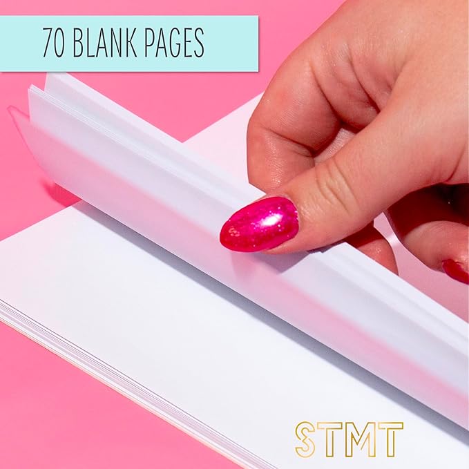 STMT D.I.Y. Journal Set, 70-Sheet Hardcover Spiral-Bound Journal Kit, Over 35 Stationery Supplies, Including Journal Stickers, Frames, Pen, Keychain, Glue Stick & More, Journaling Kit, Girls Journal