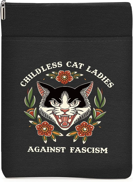 Book Themed Gifts Waterproof Book Sleeve Book Pouch Feminism Equality Rights Reading Gifts for Women Aunt Book Covers for Paperbacks Book Accessories Book Protector with Zipper and Front Pocket