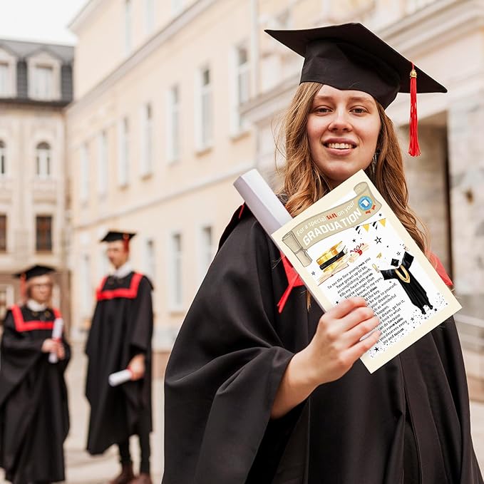 Graduation Gifts for Son, College High School Graduation Card 2025 with Envelope, Congratulations Card for Him from Dad Mom, To My Special Son Card