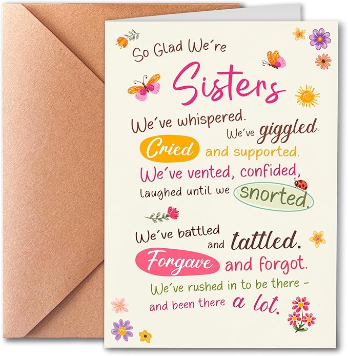 Funny Birthday Card for Women, I Am Your Sister, A Laugh-Out-Loud Gift, Suitable for Friendship Day and Congratulations, Perfect for Celebrating A Special Sister