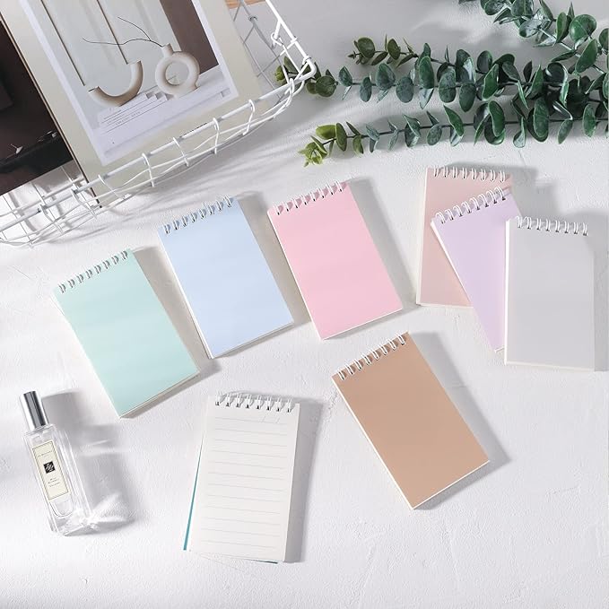 Ddaowanx Small Notebooks,3x5 Pocket Spiral Notepads With Lined Pages - The Perfect Little Mini Notebook to Stay Organized and Boost Productivity at Work or School (8, Cute Colors)