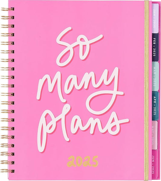2025 Eccolo Large Spiral Agenda Planner, Hardcover, Weekly & Monthly Pages, 12 Month, Art + Quotes (Extra Large - 9" x 10.5")