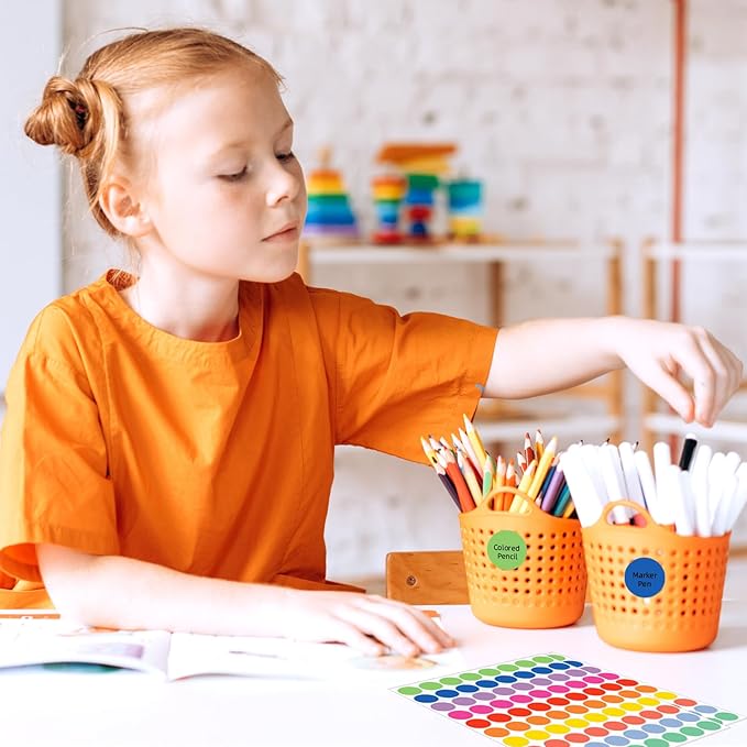 1600 PCS Printholic Colored Dot Stickers, 10 Color Circle Price Stickers, 3/4 Inch Round Color Coding Labels for Office, Home, Teaching Events, Garage Sales - 20 Sheets