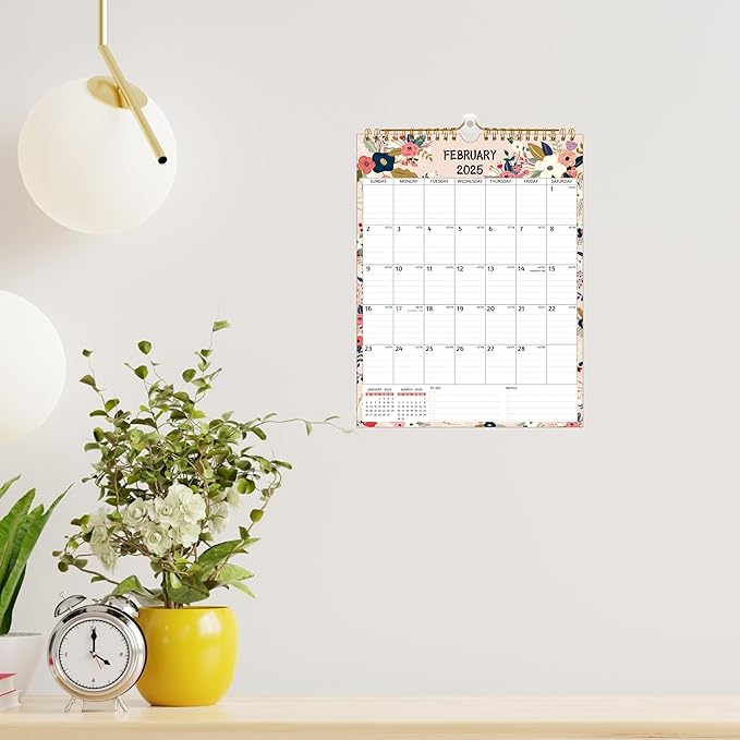 Wall Calendar 2025-2026 – 2 Year Calendar 2025-2026, 8.5 x 11 In, Jan 2025 - Dec 2026, 2025 Calendar 24 Months, Small Monthly Calendar 2025 Vertical, Ruled Blocks, Thick Paper, Holidays, To-do ＆ Notes