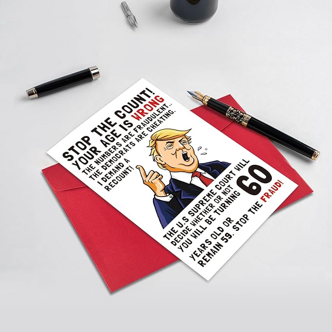 Ogeby Funny 60th Birthday Card, 60th Birthday Cards Gifts for Women Men, Hilarious 60 Year Old Birthday Gifts for Dad Mom Sister Brother